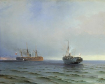 Ivan Aivazovsky Werke - die Erfassung der türkischen Kirchenschiff auf schwarzem Meer Ivan Aiwasowski